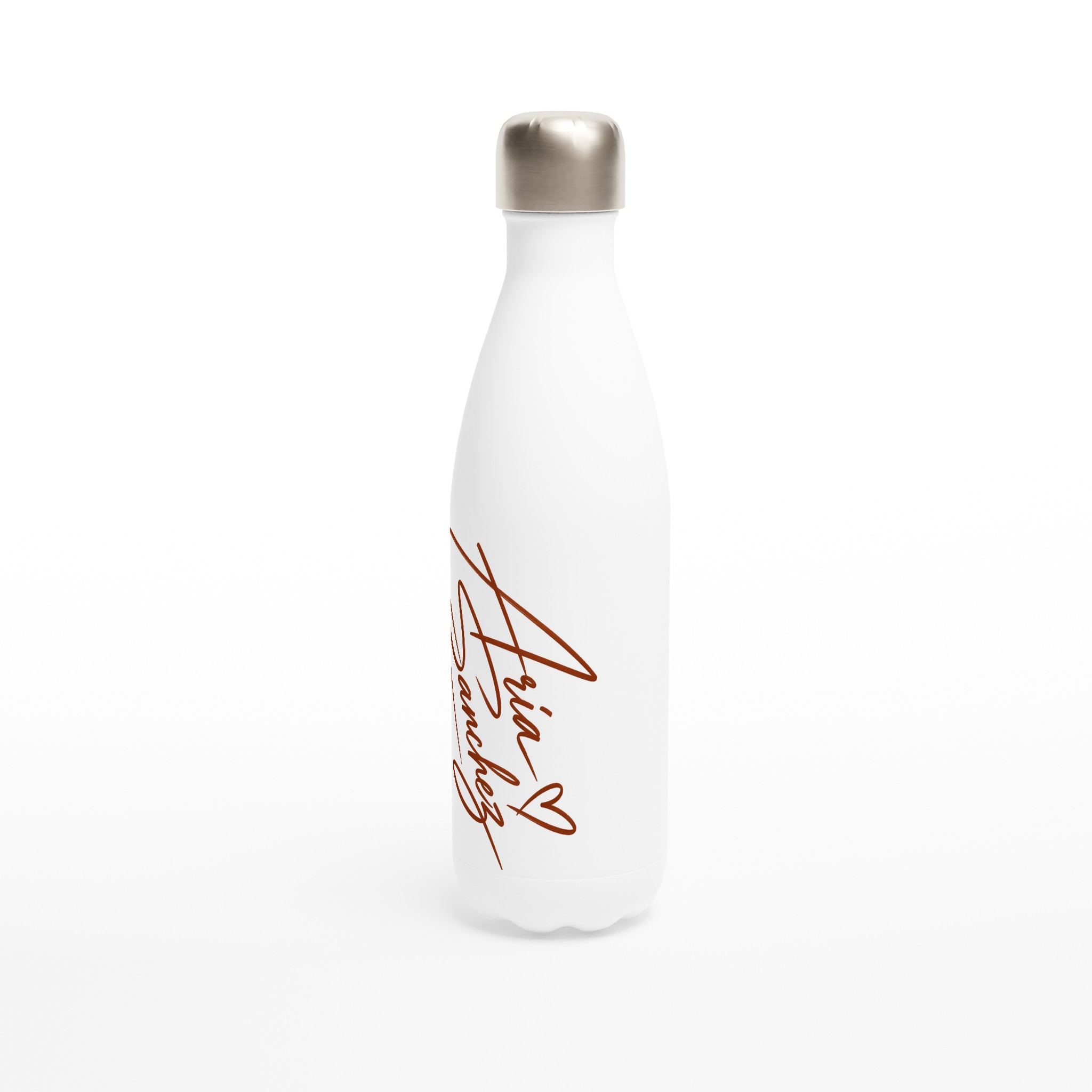 Aria Sanchez Signature & Heart Stainless Steel Water Bottle