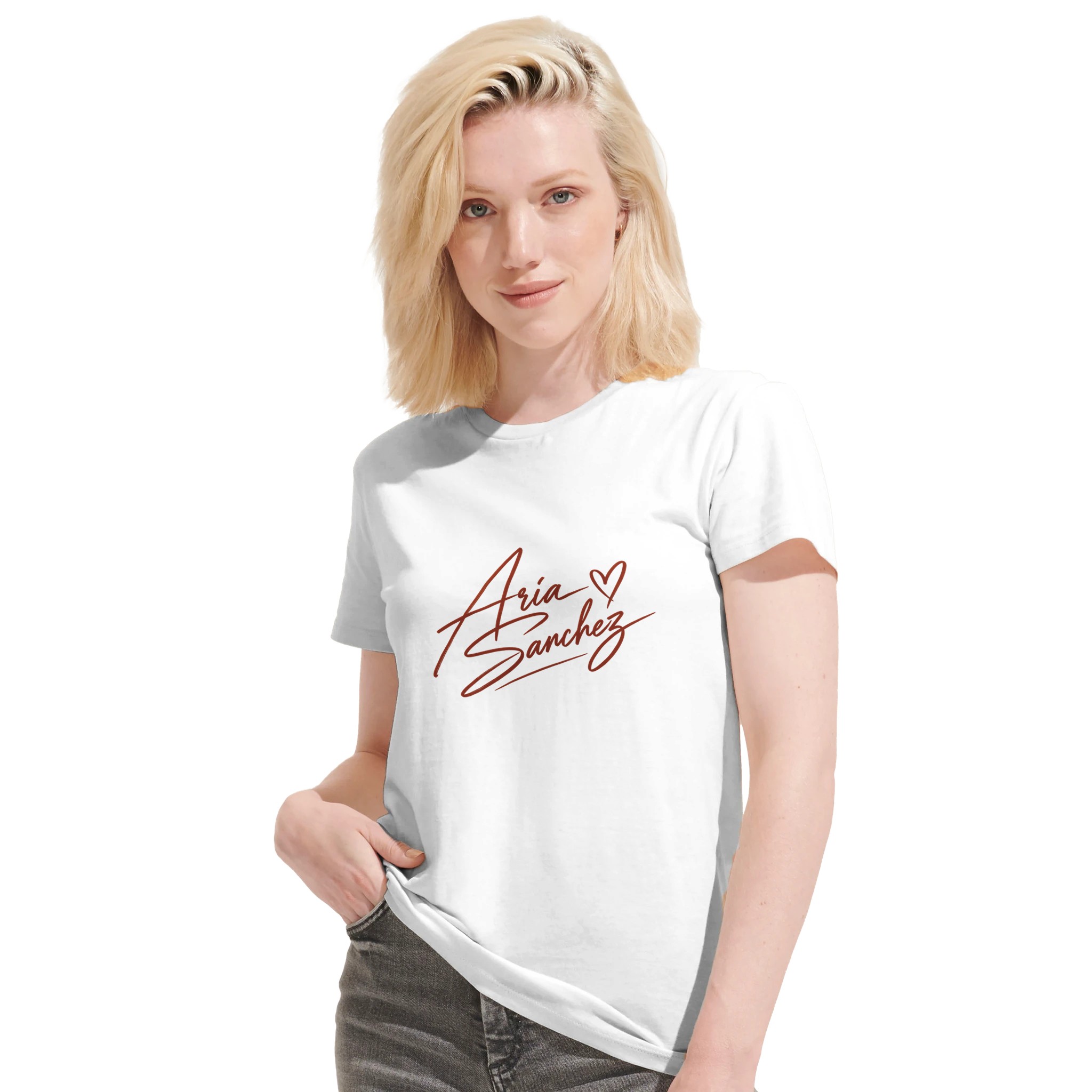 Aria Sanchez Signature & Heart Unisex T-Shirt